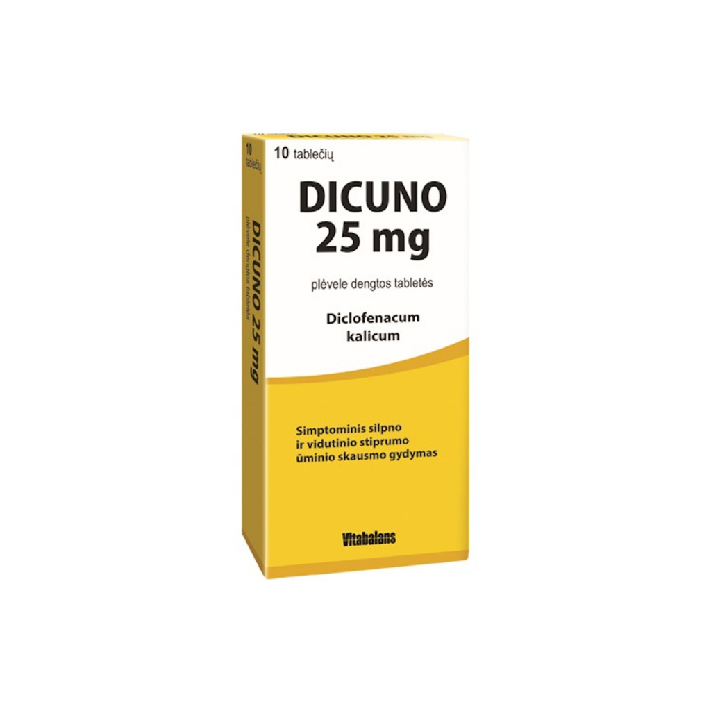 Dicuno 25 mg N10 Pain and migrene relief