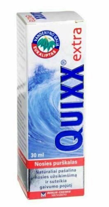 QUIXX Extra Nasal Spray 30ml Natural Reduce Nasal Congestion