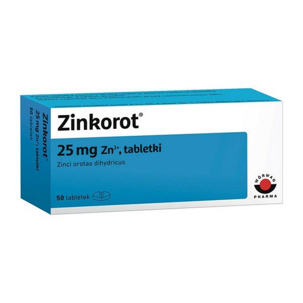 Zinc Orotate 25mg Zinkorot 50 tablets