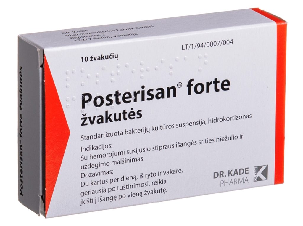 Posterisan Forte 10 Suppositories